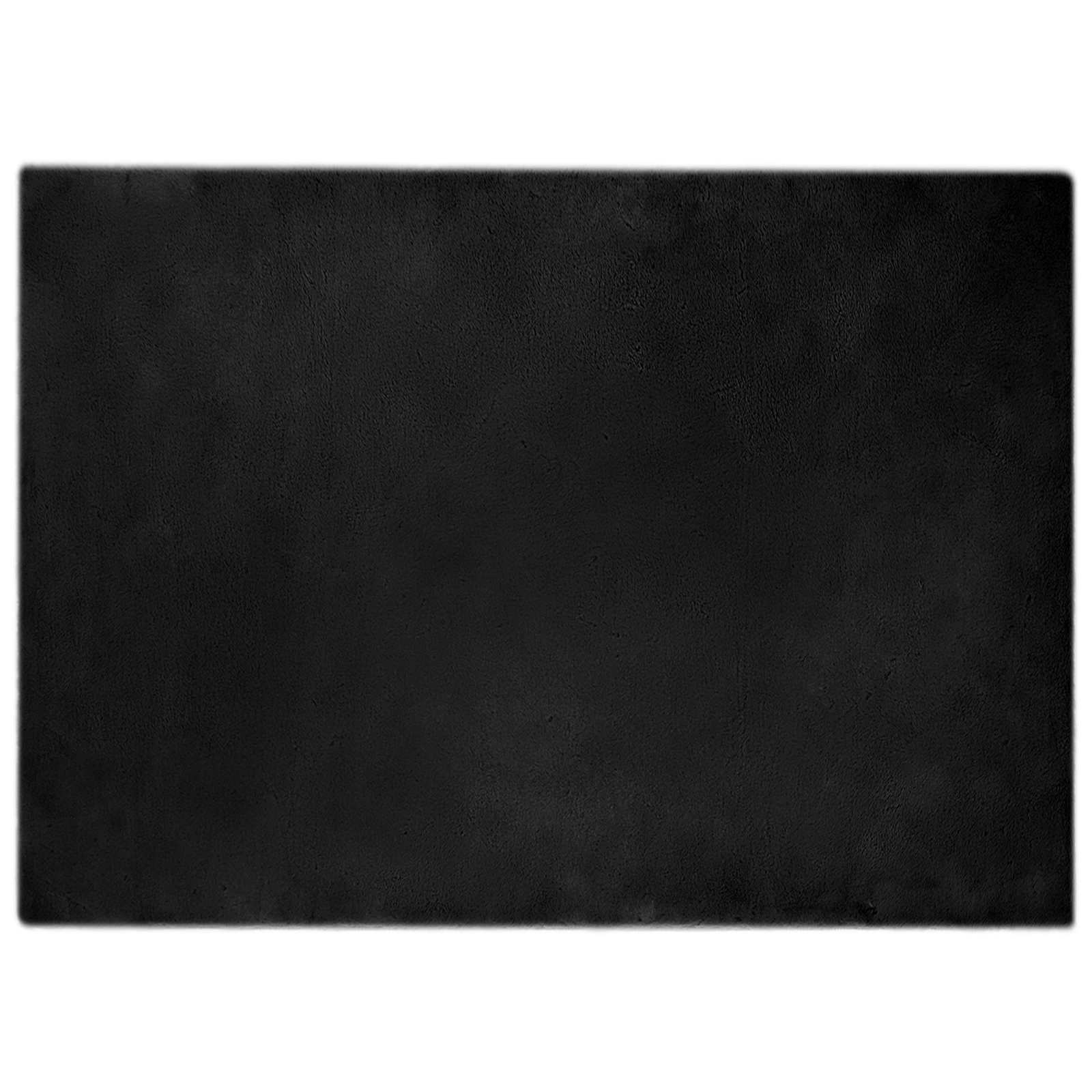 VidaXL Kunstkaninchenfell-Teppich, geölt, schwarz, 200 x 280 cm, Polyester