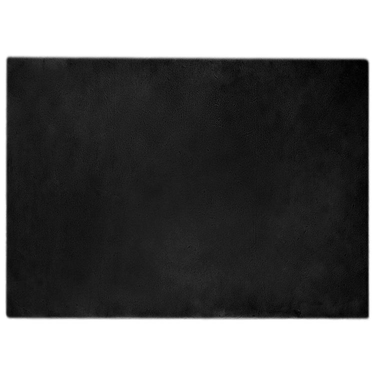 VidaXL Kunstkaninchenfell-Teppich, geölt, schwarz, 200 x 280 cm, Polyester
