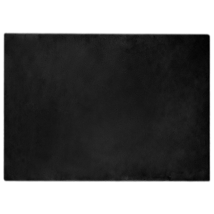 VidaXL Kunstkaninchenfell-Teppich, geölt, schwarz, 240 x 340 cm, Polyester