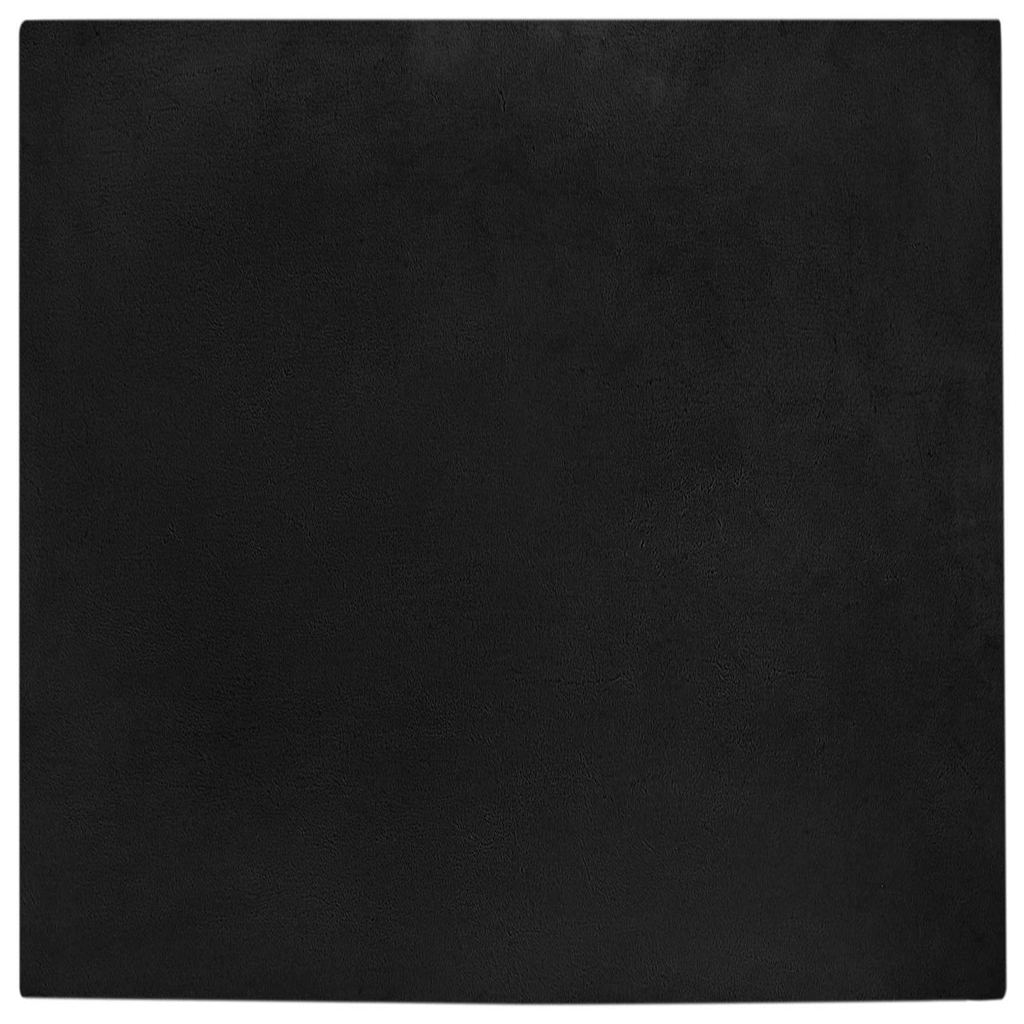 VidaXL Kunstkaninchenfell-Teppich, geölt, schwarz, 200 x 200 cm, Polyester