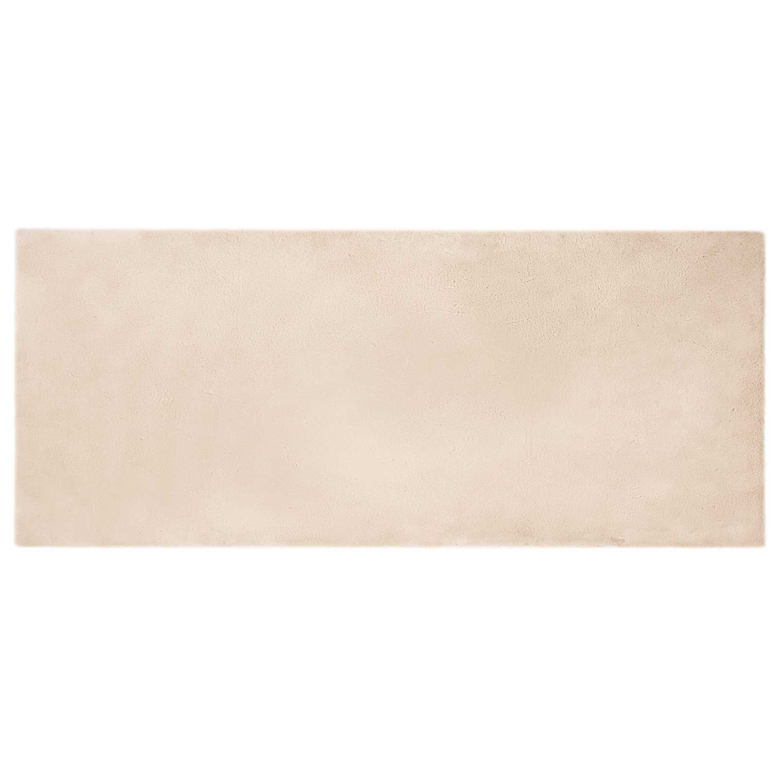 VidaXL Kunstkaninchenfellteppich Oilte Taupe 80 x 200 cm Polyester