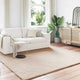 VidaXL Kunstkaninchenfellteppich Oilte Taupe 240 x 240 cm Polyester