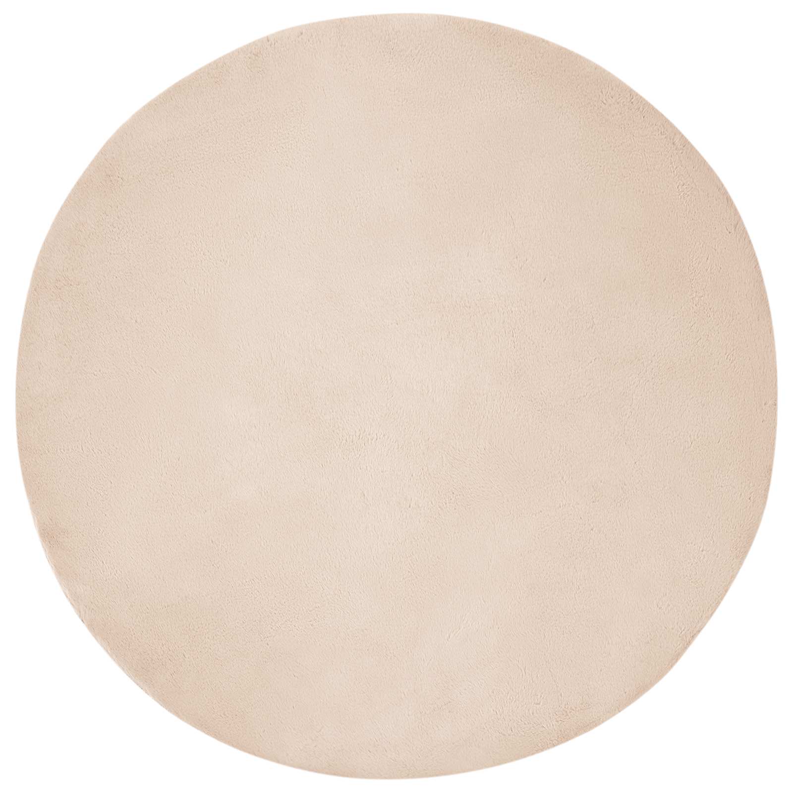 VidaXL Kunstkaninchenfellteppich Oilte Taupe ø 200 cm Polyester