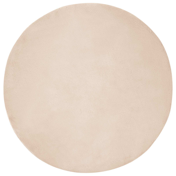 VidaXL Kunstkaninchenfellteppich Oilte Taupe ø 200 cm Polyester