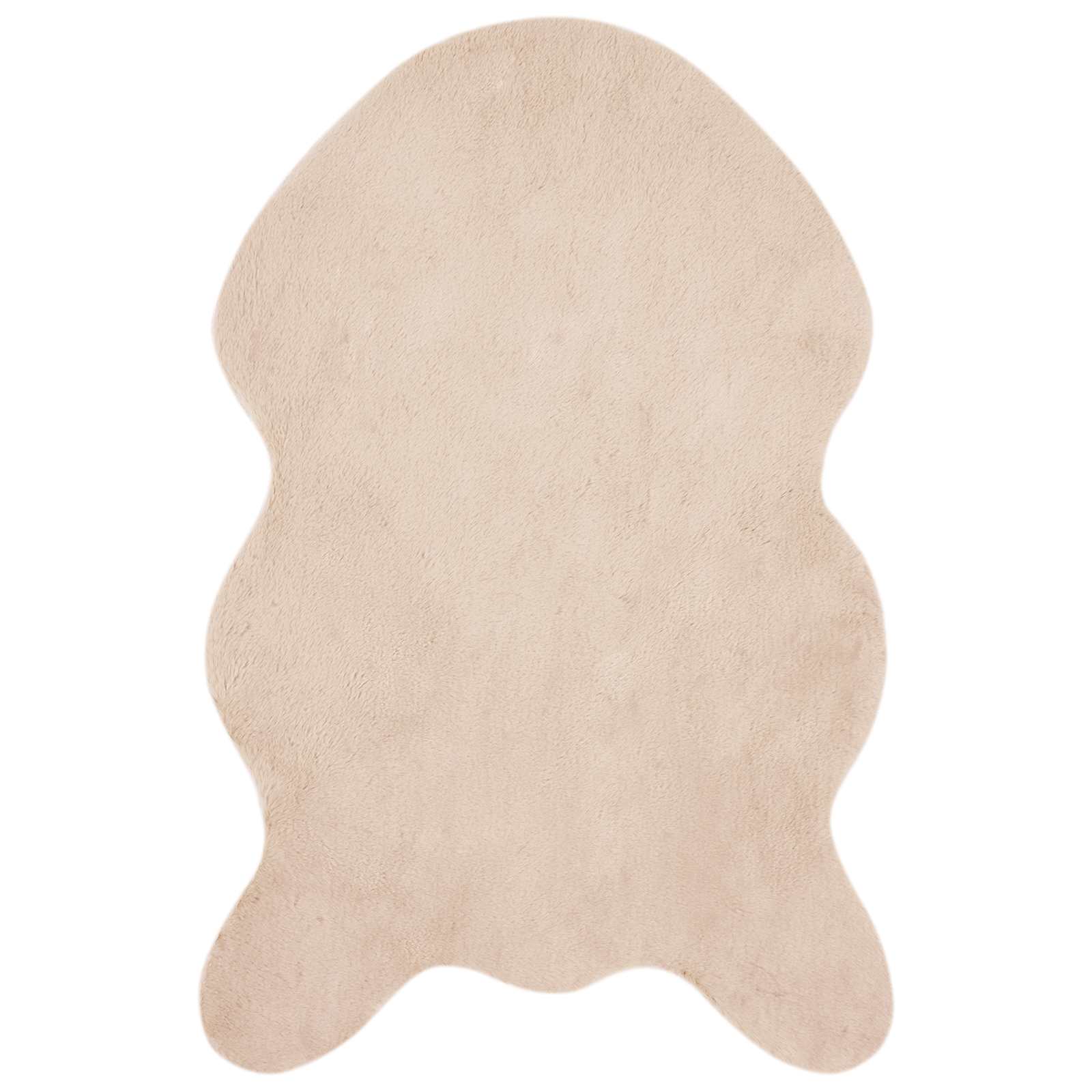 VidaXL Kunstkaninchenfellteppich Oilte Taupe 60 x 90 cm Polyester