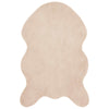 VidaXL Kunstkaninchenfellteppich Oilte Taupe 80 x 120 cm Polyester