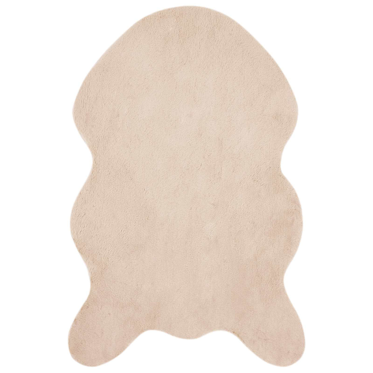 VidaXL Kunstkaninchenfellteppich Oilte Taupe 80 x 120 cm Polyester