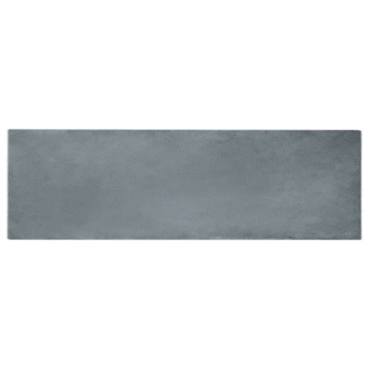 VidaXL Kunstkaninchenfell-Teppich, geölt, Anthrazit, 80 x 250 cm, Polyester