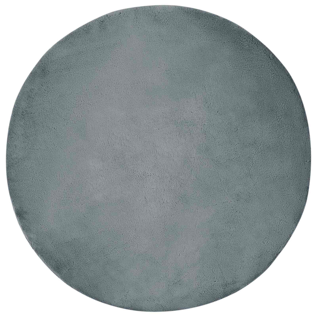 VidaXL Kunstkaninchenfell-Teppich, geölt, Anthrazit, ø 100 cm, Polyester