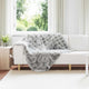VidaXL Kunstfell-Kaninchenfelldecke Olitegrau 130 x 150 cm Polyester