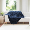 VidaXL Kunstfell-Kaninchenfelldecke Olite 4 Stück Marineblau 130 x 150 cm