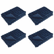 VidaXL Kunstfell-Kaninchenfelldecke Olite 4 Stück Marineblau 130 x 150 cm - afbeelding 2