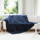 VidaXL Kunstfell-Kaninchenfelldecke Olite 4 Stück Marineblau 220 x 240 cm