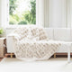 VidaXL Kunstkaninchenfelldecke Oliteweiß 150 x 220 cm Polyester