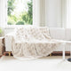 VidaXL Kunstfell-Kaninchenfelldecke Oliteweiß 220 x 240 cm Polyester