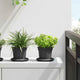Vidaxl runder Blumentopf 6 Stück schwarz ø 12,5 x 10 cm Kunststoff