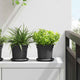 VidaXL runder Blumentopf 6 Stück schwarz ø 15 x 12 cm Kunststoff