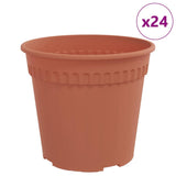 Vidaxl runder Blumentopf 24 Stück ziegelrot ø 17 x 14 cm Kunststoff - afbeelding 2