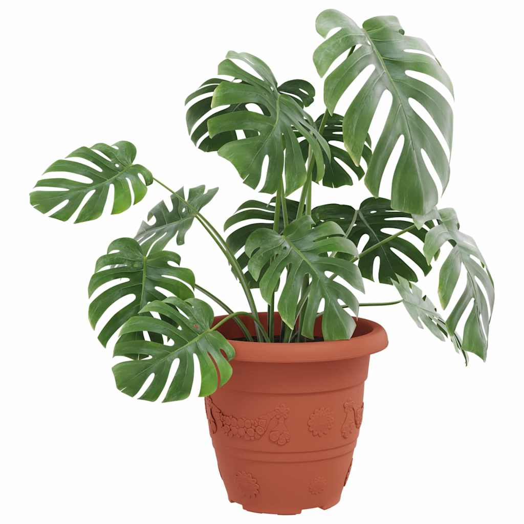Vidaxl runder Blumentopf 24 Stück ziegelrot ø 26 x 21,5 cm Kunststoff