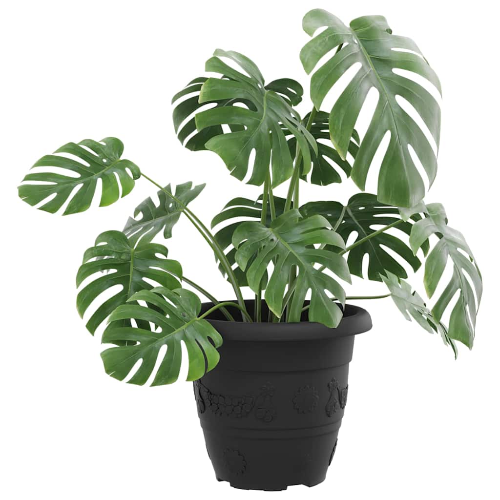 Vidaxl runder Blumentopf 24 Stück schwarz ø 26 x 21,5 cm Kunststoff