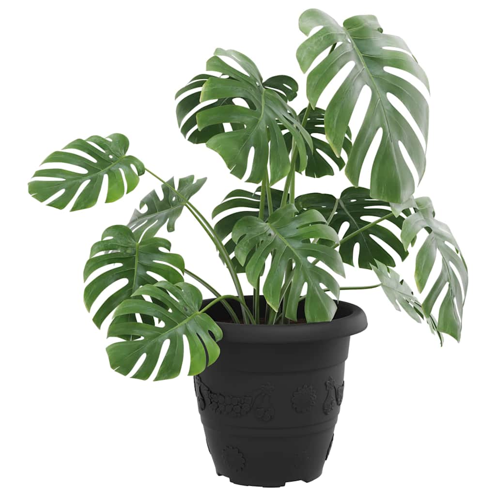 Vidaxl runder Blumentopf 24 Stück schwarz ø 26 x 21,5 cm Kunststoff