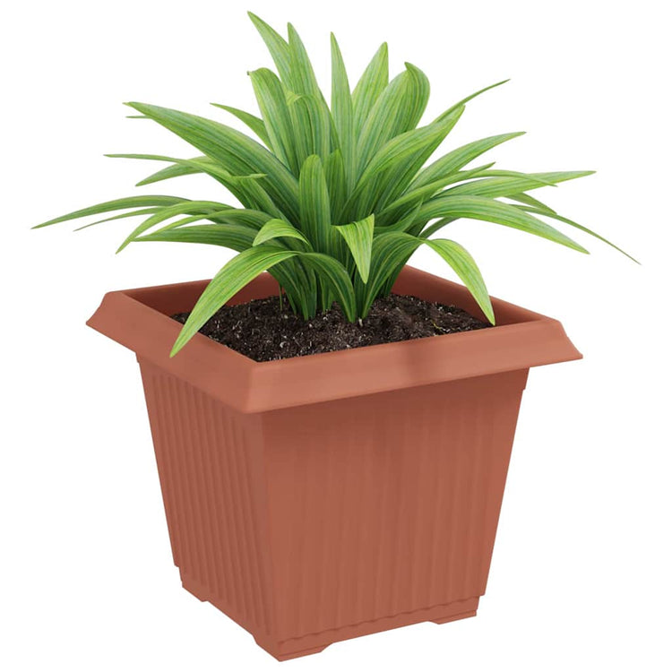 Vidaxx quadratischer Blumentopf 6 Stück ziegelrot 20 x 20 x 16 cm Kunststoff