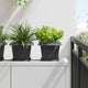 Vidaxx quadratischer Blumentopf 6 Stück schwarz 23 x 23 x 17,5 cm Kunststoff