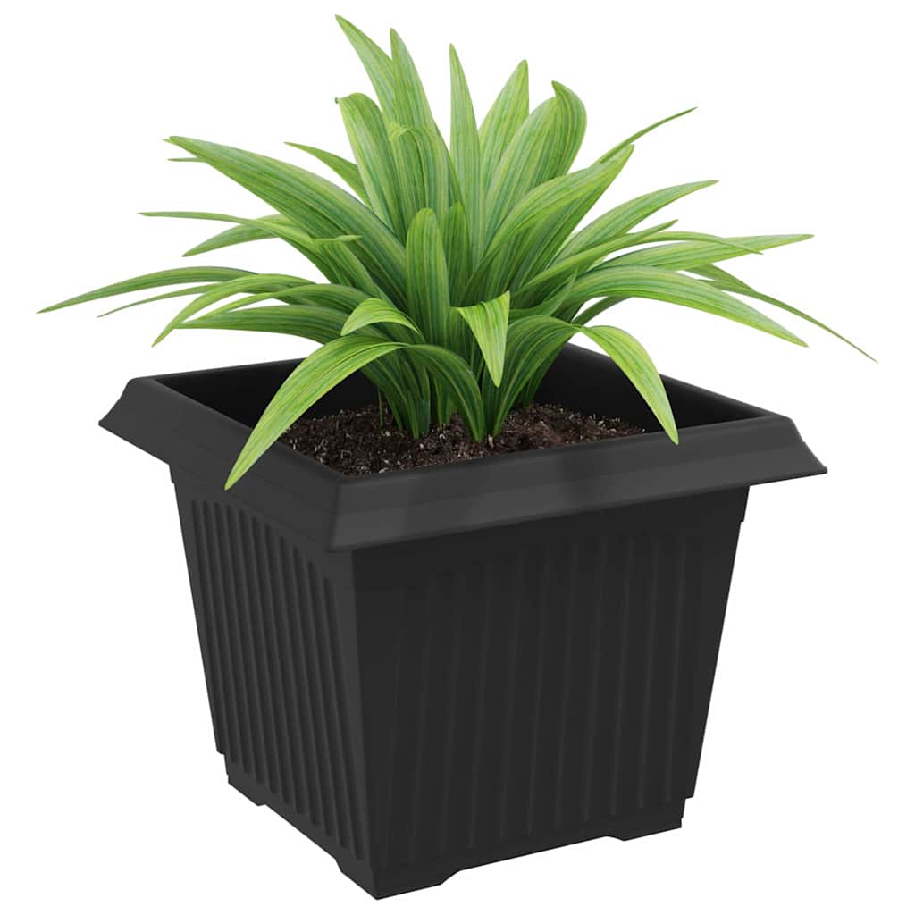 Vidaxx quadratischer Blumentopf 6 Stück schwarz 23 x 23 x 17,5 cm Kunststoff