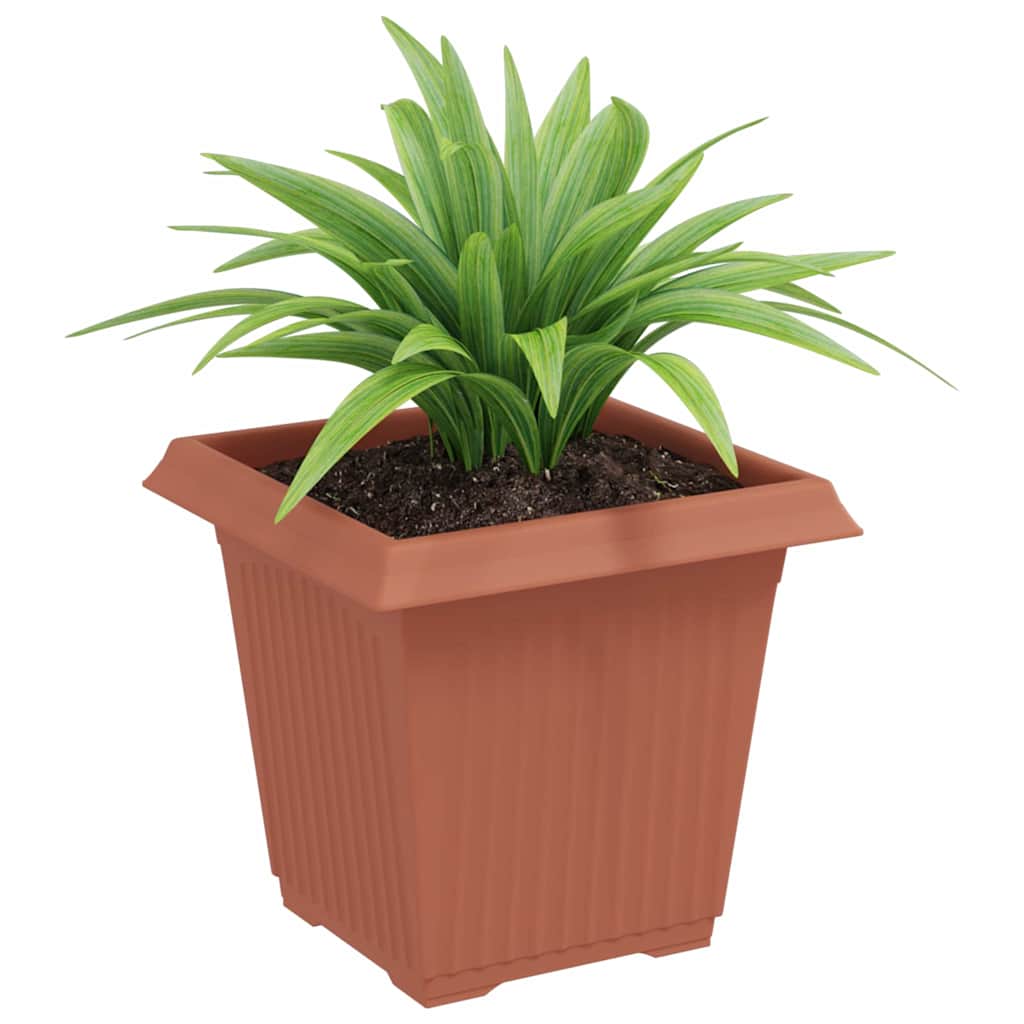 Vidaxx quadratischer Blumentopf 24 Stück ziegelrot 16 x 16 x 14 cm