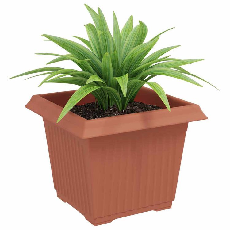 Vidaxx quadratischer Blumentopf 24 Stück ziegelrot 23 x 23 x 17,5 cm