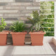 VidaXL quadratischer Blumentopf 24 Stück ziegelrot 28,5 x 28,5 x 22 cm