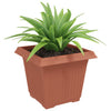 Vidaxx quadratischer Blumentopf 24 Stück ziegelrot 33 x 33 x 26 cm