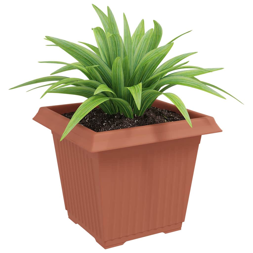 Vidaxx quadratischer Blumentopf 24 Stück ziegelrot 33 x 33 x 26 cm