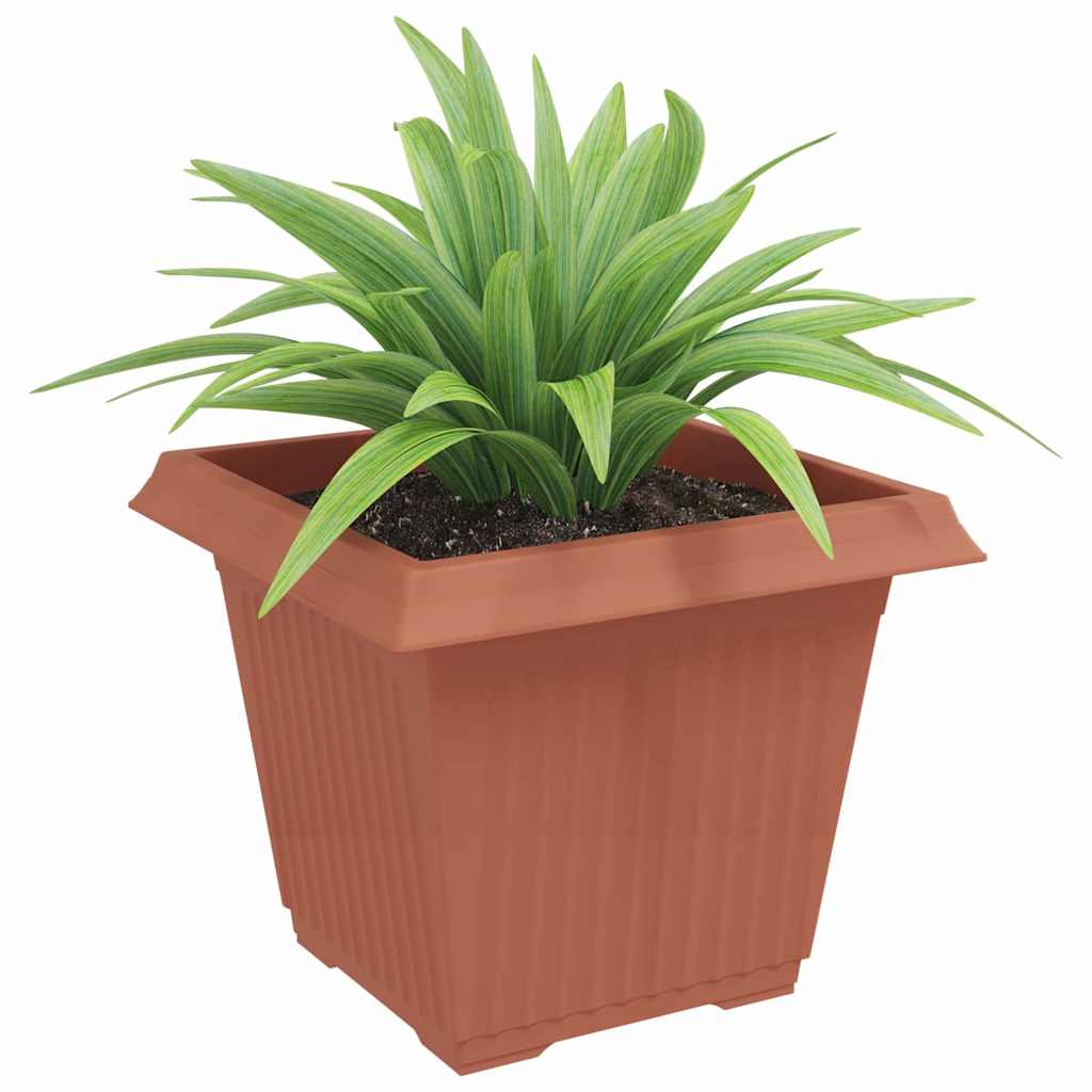 Vidaxx quadratischer Blumentopf 24 Stück ziegelrot 43 x 43 x 33,5 cm