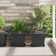 Vidaxx quadratischer Blumentopf 24 Stück schwarz 33 x 33 x 26 cm Kunststoff