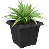 Vidaxxl quadratischer Blumentopf 24 Stück schwarz 43 x 43 x 33,5 cm Kunststoff