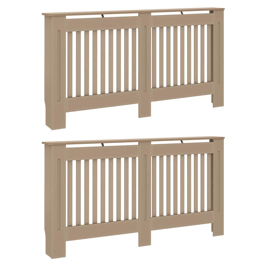 Vidaxxl Heizkörperabdeckung 2 Stück braun 152 x 19 x 81,5 cm Holzwerkstoff