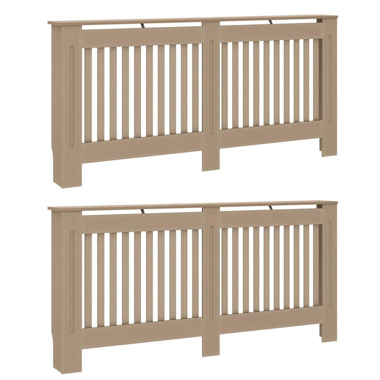 Vidaxxl Heizkörperabdeckung 2 Stück braun 172 x 19 x 81,5 cm Holzwerkstoff