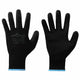 VidaXL Arbeitshandschuhe 12 Stück schwarz 9 l Polyester