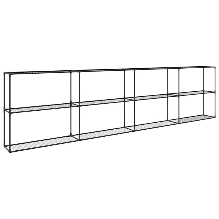 Vidaxx 3-stöckiger Pflanzenständer schwarz 400 x 32 x 104 cm Stahl