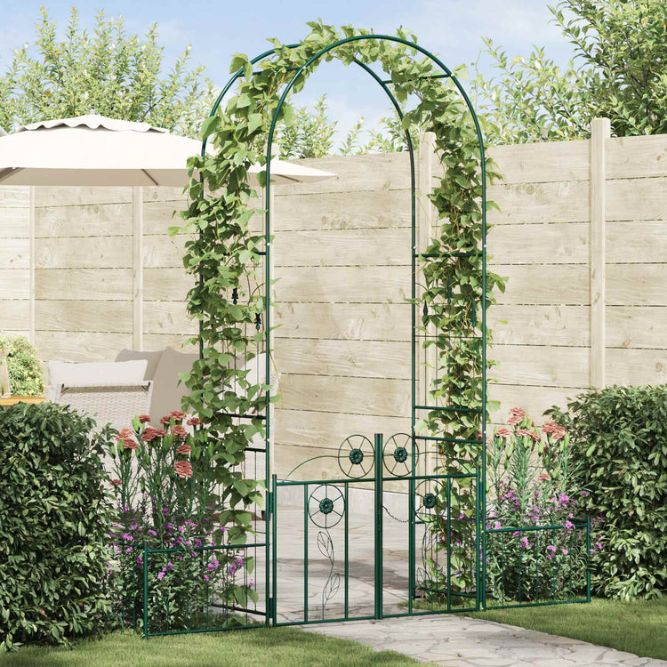 Vidaxxl Gartenbogen mit Schloss Grün 203 x 50 x 218 cm