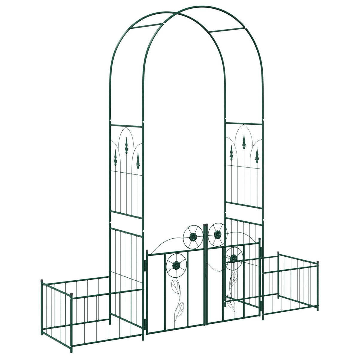 Vidaxxl Gartenbogen mit Schloss Grün 203 x 50 x 218 cm