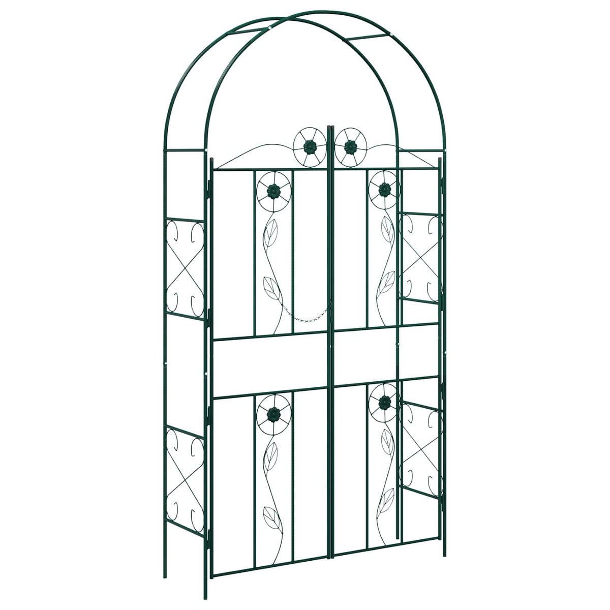 Vidaxl Gartenbogen einfarbig grün 115 x 37 x 226 cm