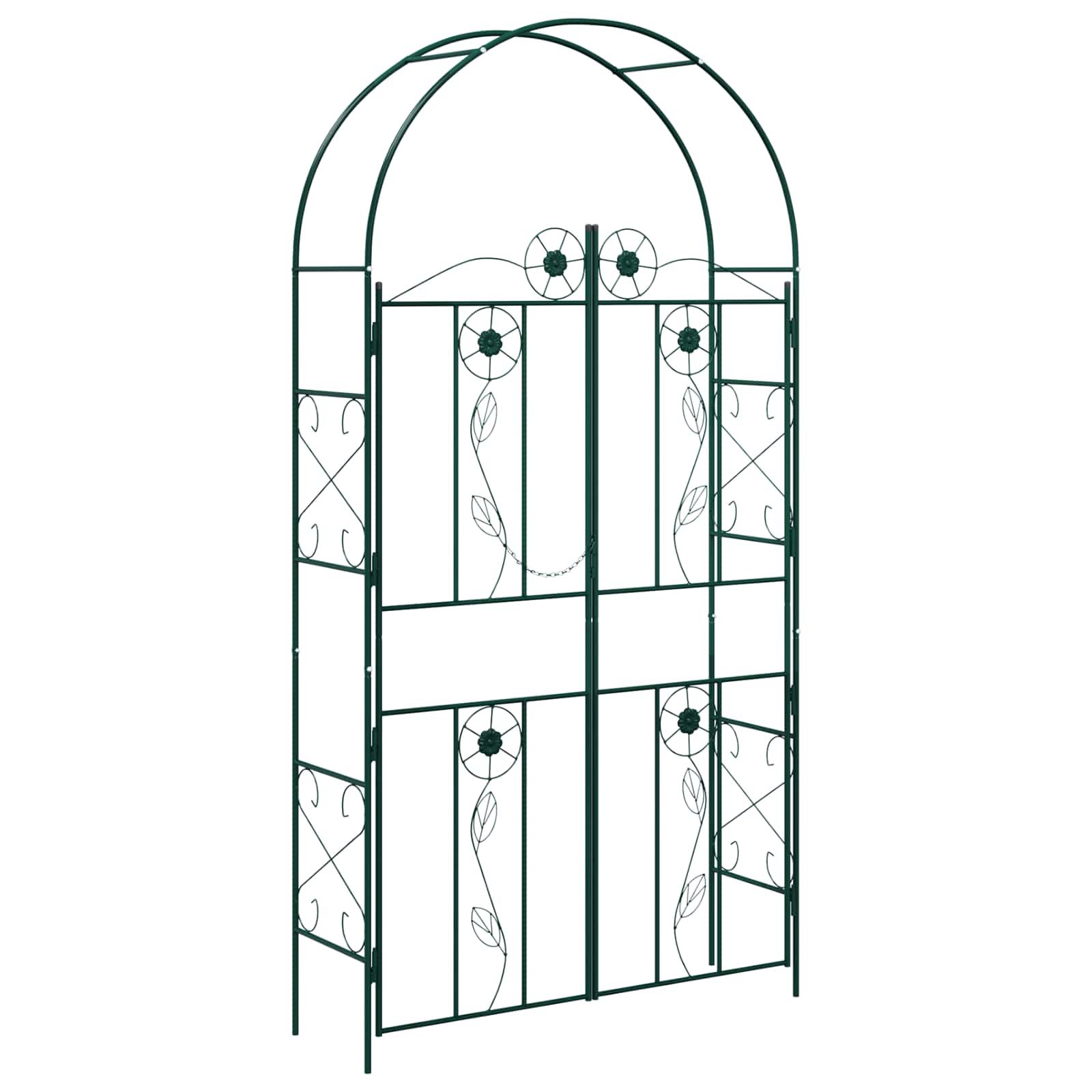 Vidaxl Gartenbogen einfarbig grün 115 x 37 x 226 cm