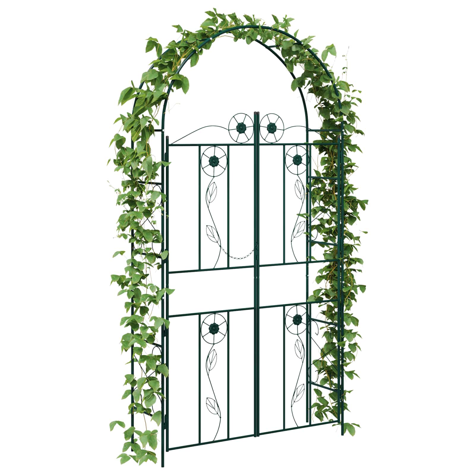 Vidaxl Gartenbogen einfarbig grün 115 x 37 x 226 cm
