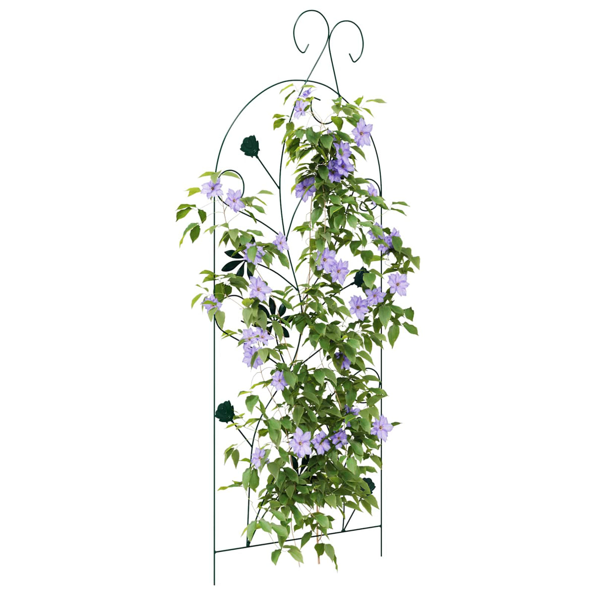 Vidaxl Gartenzaun 3 Stück grün 112 x 39,5 cm Stahl