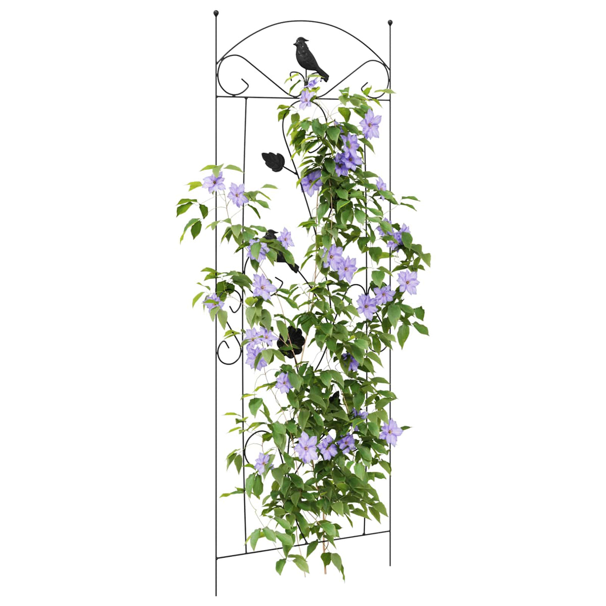 Vidaxl Gartenzaun 3 Stück schwarz 110 x 40 cm Stahl