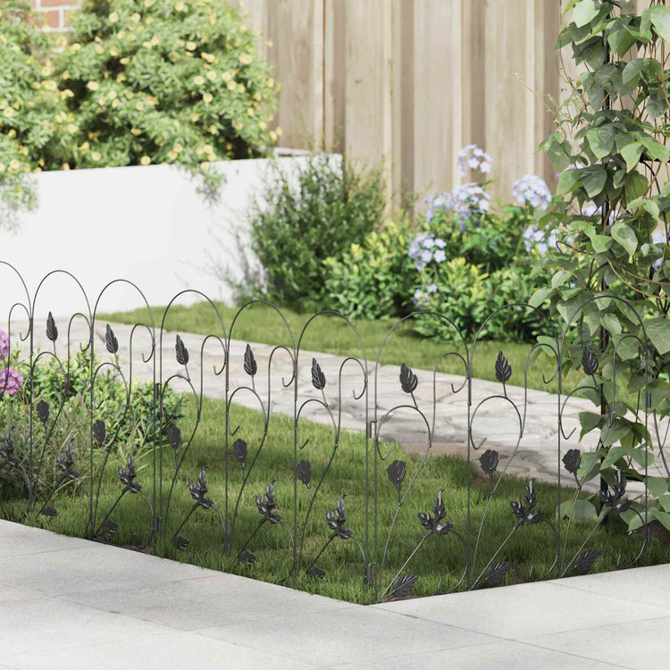 Vidaxl Gartenzaungitter schwarz 307 x 54,5 x 0,3 cm