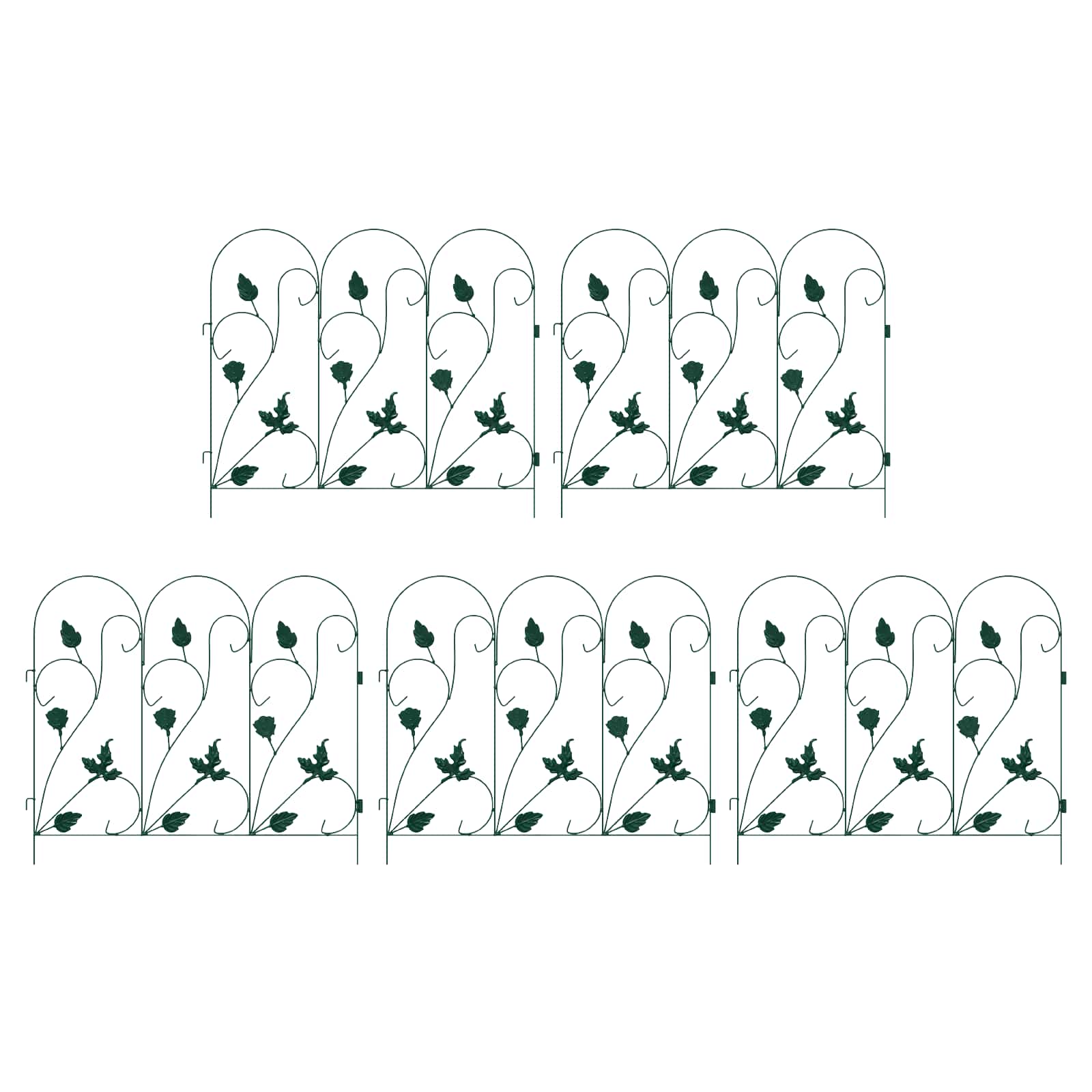 Vidaxl Gartenzaungitter grün 307 x 54,5 x 0,3 cm