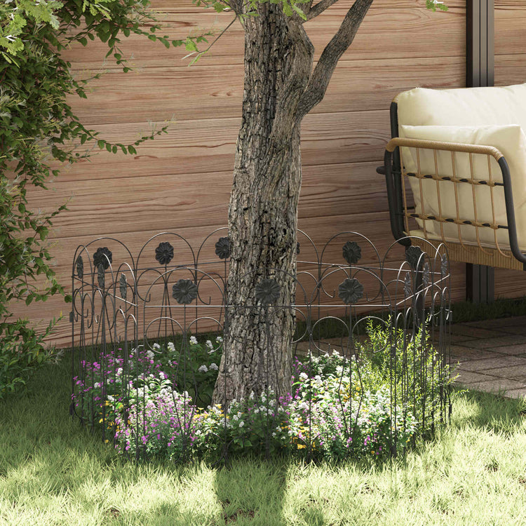 Vidaxl Gartenzaungitter schwarz 305,5 x 55,5 x 0,3 cm